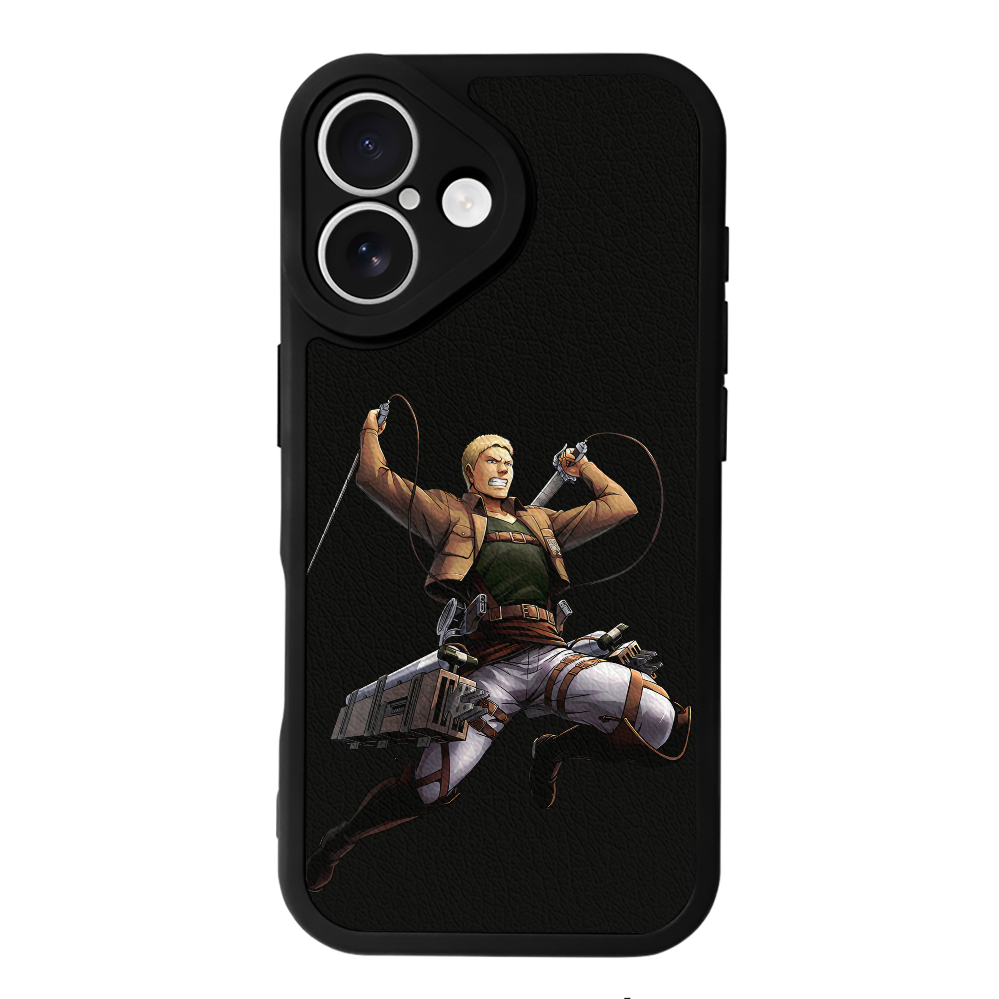 （画像用） 進撃の巨人 ライナー・ブラウン Attack on Titan Reiner Braun 【iPhone 16シリーズ対応】シリコンスマホケース（レザー調） 材質：シリコン